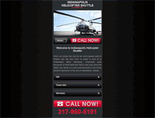 Tablet Screenshot of indianapolishelicoptershuttle.com
